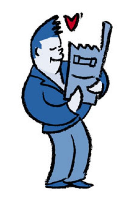 Karrikatur Immobilienliebhaber